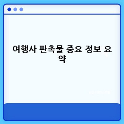 여행사 판촉물 완벽 가이드: 고객을 사로잡는 최고의 아이템 선택 & 효과적인 활용 전략
