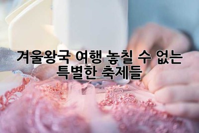 겨울왕국 여행: 놓칠 수 없는 특별한 축제들!