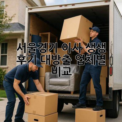 🚚 서울/경기 이사 생생 후기 대방출! (업체별 비교)