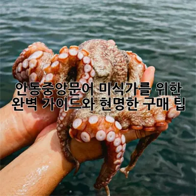 안동중앙문어: 미식가를 위한 완벽 가이드와 현명한 구매 팁
