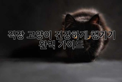 직장 고양이 건강하게 챙기기: 완벽 가이드