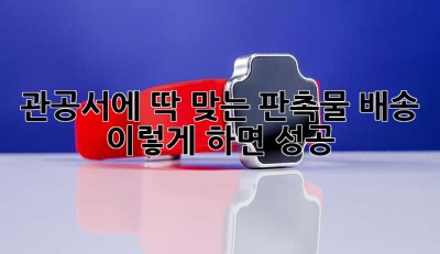 관공서에 딱! 맞는 판촉물 배송, 이렇게 하면 성공!