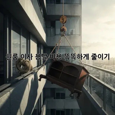 원룸 이사, 용달 비용 똑똑하게 줄이기!