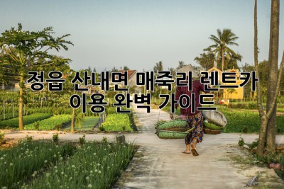 정읍 산내면 매죽리 렌트카 이용 완벽 가이드!