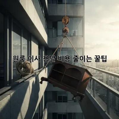 원룸 이사, 용달 비용 줄이는 꿀팁!