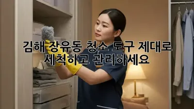 김해 장유동 청소 도구, 제대로 세척하고 관리하세요!
