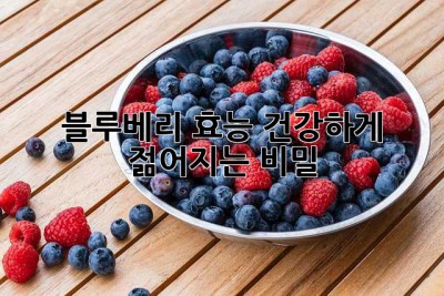 블루베리 효능: 건강하게 젊어지는 비밀