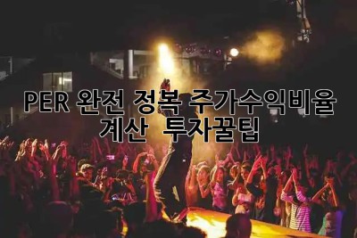 PER 완전 정복! 주가수익비율 계산 & 투자꿀팁🍯