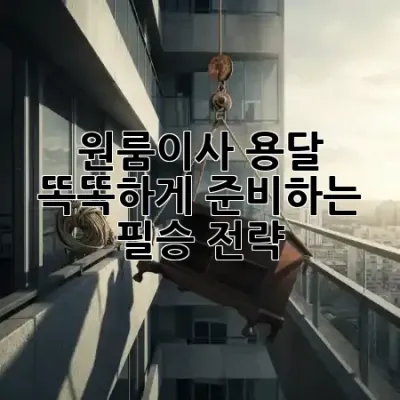 원룸이사 용달, 똑똑하게 준비하는 필승 전략! 🚚✨