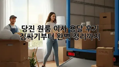 당진 원룸 이사, 용달 후기: 짐싸기부터 완벽 정리까지!