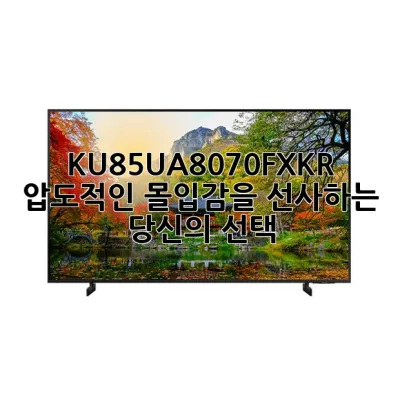 KU85UA8070FXKR, 압도적인 몰입감을 선사하는 당신의 선택
