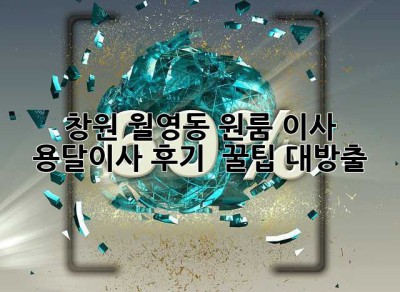 창원 월영동 원룸 이사, 용달이사 후기 : 꿀팁 대방출!